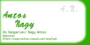 antos nagy business card